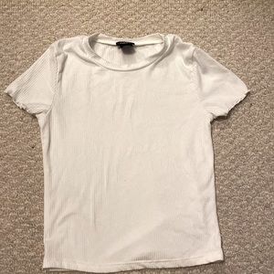 White Stretchy Crop-Top